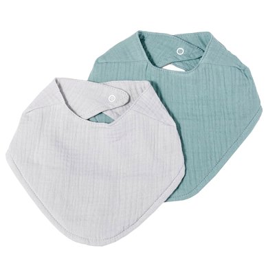 Nordic Coast Company Muslin Smekkesett Grå & Mint