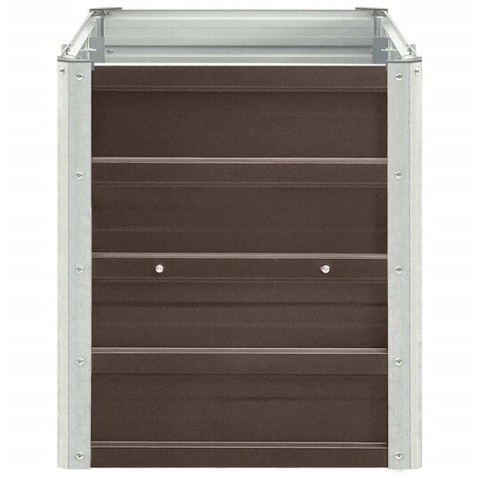 vidaXL Høybed galvanisert stål 240x40x45 cm brun