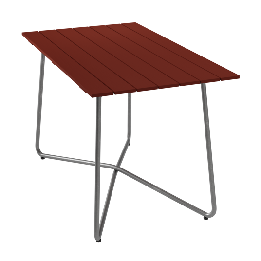 B25A Bord 70x120 cm Mørkerød / Varmgalvanisert Stål B25A Bord 70x120 cm Mørkerød / Varmgalvanisert Stål