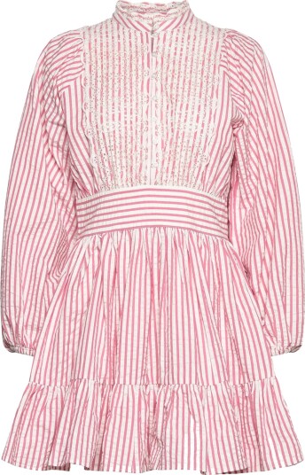 by Ti Mo Seersucker Mini Dress   Pink   S