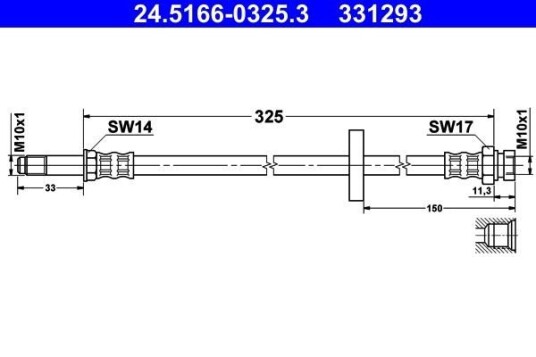 Bremseslange ATE 24.5166 0325.3