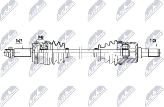 NTY NPW HY 679 Drivaksel