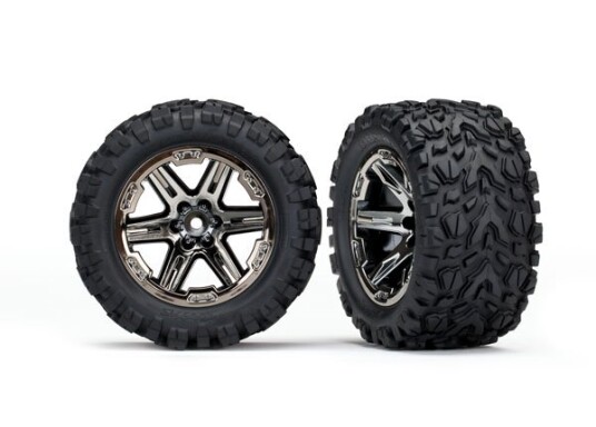 Traxxas 6774X Tires & Wheels Talon Extreme/RXT Black Chrome 2.8" Traxxas 6774X Tires & Wheels Talon Extreme/RXT Black Chrome 2.8"