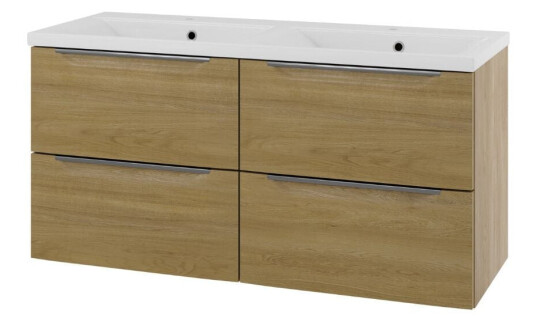 Linn Bad Mari D45cm Servantskap Eik / 120 cm Dobbel 4skuff LB-120512D4S Linn Bad Mari D45cm Servantskap Eik / 120 cm Dobbel 4skuff LB-120512D4S