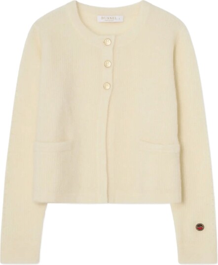 BUSNEL Sienna Ribb Cardigan ECRU 38 BUSNEL Sienna Ribb Cardigan ECRU 38