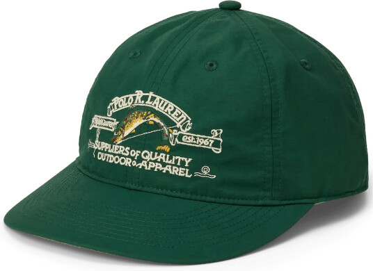 Polo Ralph Lauren Embroidered Faille Ball Cap Green ONE SIZE