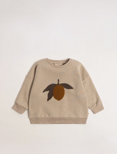 Konges Sløjd Lou Terry Sweat Shirt OCS Beige 4Y
