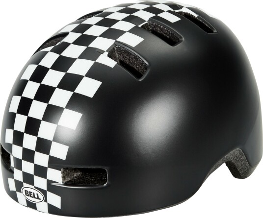 Bell Lil Ripper 22, sykkelhjelm barn S 45-52 Mat Black/White Chec
