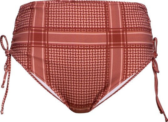 Zizzi Bikini Buttoms Plus Size Print High Waist Tie Red 54 Zizzi Bikini Buttoms Plus Size Print High Waist Tie Red 54