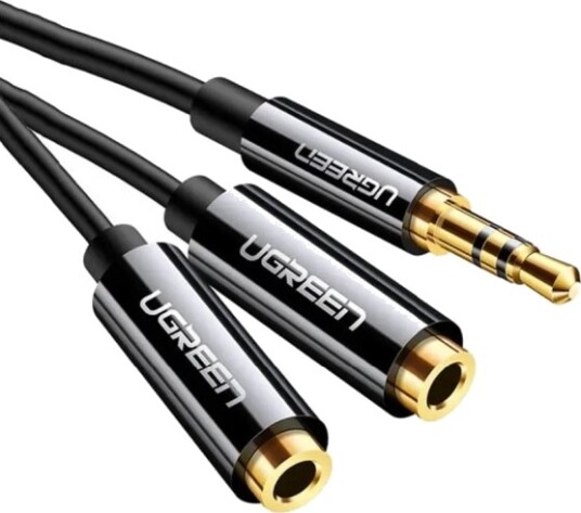 Ugreen 20816 2.5Mm Hankjønn 2 X 3.5Mm Hunkjønn 0,0025 M Svart Ugreen 20816 2.5Mm Hankjønn 2 X 3.5Mm Hunkjønn 0,0025 M Svart