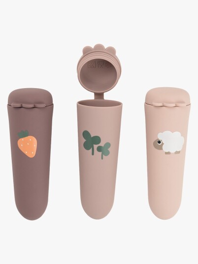 Done by Deer Silicone Ice Pops 3 Pack Sheepy Powder   Pink   H12X 5X 4CM