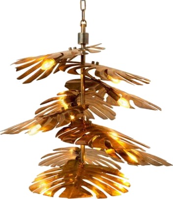 Tropique taklampe antikk messing