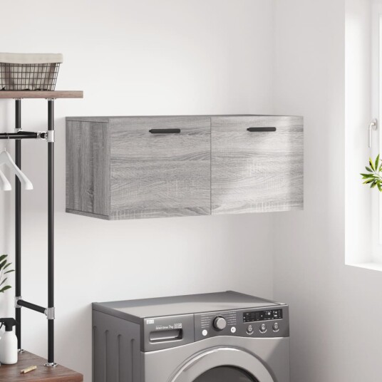Veggskap grå sonoma 80x36,5x35 cm konstruert tre 8720845949310