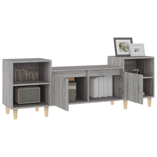 vidaXL TV-benk grå sonoma 160x35x55 cm konstruert tre vidaXL TV-benk grå sonoma 160x35x55 cm konstruert tre