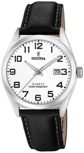 Festina Herreklokke F20446 1 Hvit/Lær Ø40 mm