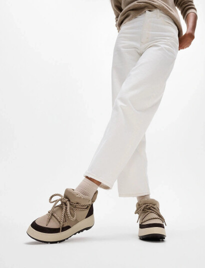 FitFlop F Mode W/Resistant Biofleece Mesh Flatform Booties Beige EU41 FitFlop F Mode W/Resistant Biofleece Mesh Flatform Booties Beige EU41