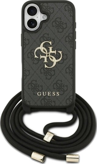 GUESS 4G Big Logo Kord Crossbody Deksel Til iPhone 17 - Svart