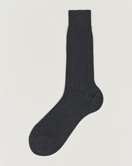 Bresciani Cotton Ribbed Short Grey Melange Bresciani Cotton Ribbed Short Grey Melange