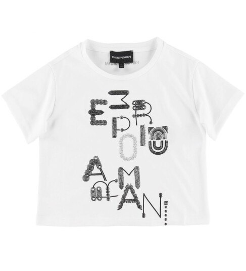 Giorgio Armani Emporio Armani T skjorte Hvit m. Broderi Emporio Armani 4 år 104 T skjorte