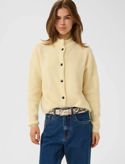 Gestuz Alphagz Short Cardigan Yellow L Gestuz Alphagz Short Cardigan Yellow L