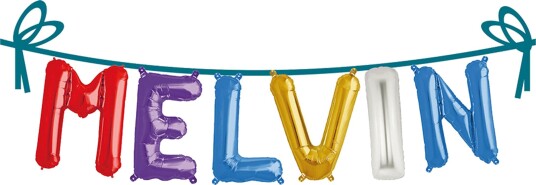 Ballonggirlander Folie Navn - Melvin