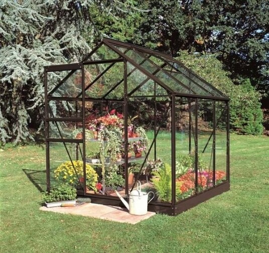 Halls Drivhus Popular Sort Herdet Glass 3,8 m² Halls Drivhus Popular Sort Herdet Glass 3,8 m²