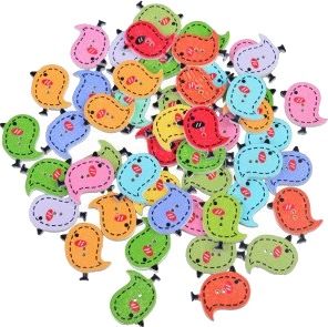 Infinity Hearts Infinity Hearts Knapper Fugler I Tre Ass Farger 26X24 Mm 50 Stk 