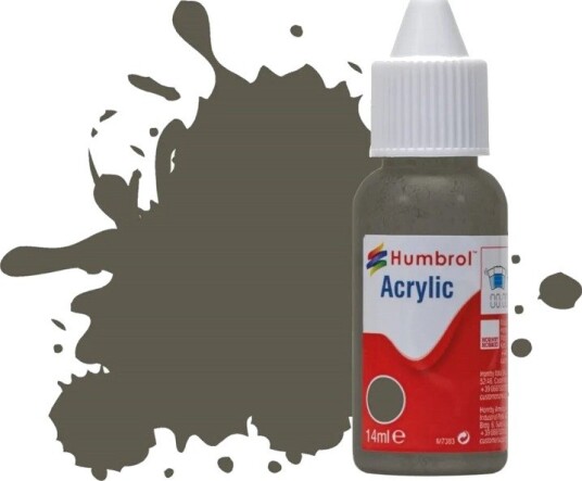 Humbrol Akryl No 75 Bronze Green - Matt 14ml Dropper Bottle