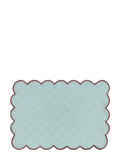 Anna + Nina Frosty Scalloped Placemat - Blue - 31X48.5CM