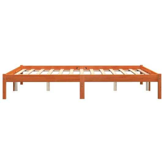 vidaXL Sengeramme brun 160x200 cm heltre furu 8721012406827