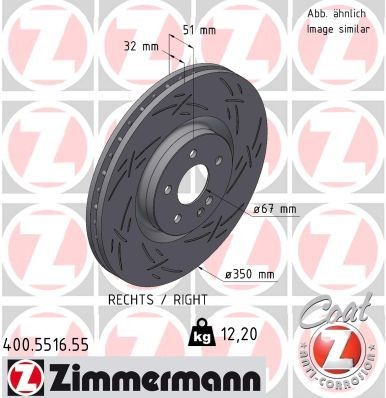 Bremseskive ZIMMERMANN 400.5516.55