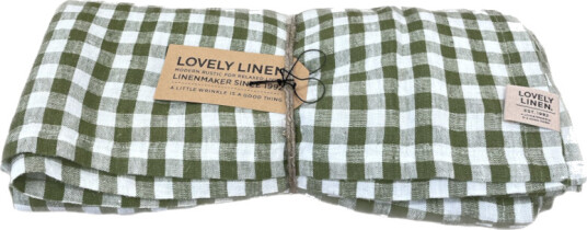 Lovely Linen Misty linduk 145X250 cm square Jeep green