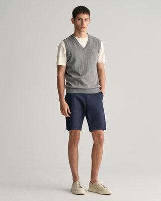 Gant Shorts i twill med slim fit MARINE 40