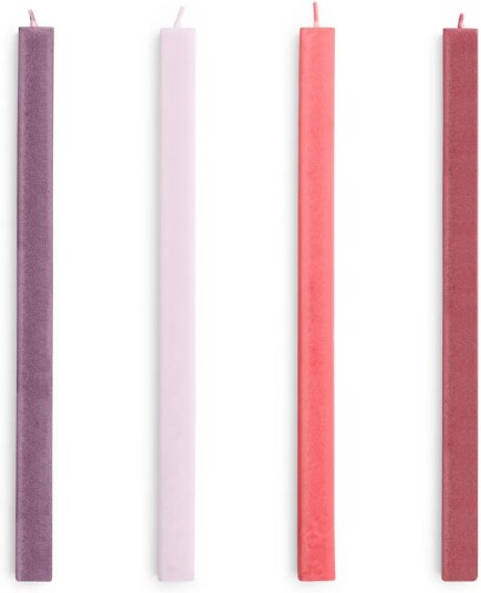 HAY Square Candle lys mix 4 pack Reds bordeaux