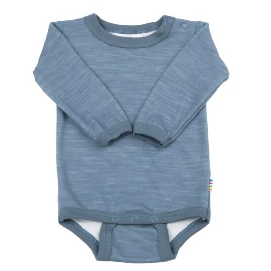 Joha Scarecrow ull/bambus ensfarget body blå 100