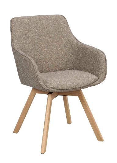 Rowico Home Alison karmstol Mörkbeige/ek Beige
