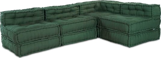 vidaXL Modulsofa-enhet 4 pcs Grønn Stoff vidaXL Modulsofa-enhet 4 pcs Grønn Stoff