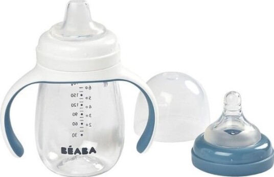 Beaba Trening Flaskedrukket 2I1, 210 Ml, Windy Blue