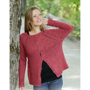 Raspberry Delight by DROPS Design Jakke Strikkeoppskrift str. S XX Small