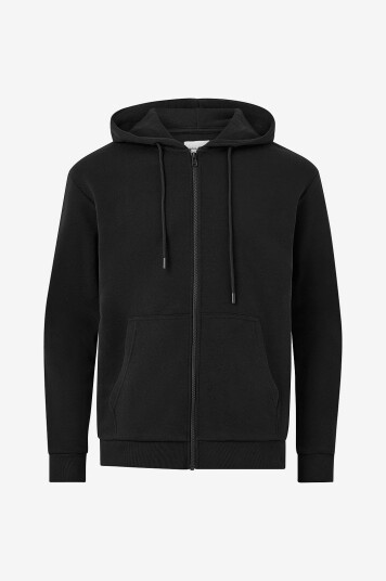 Jack & Jones Hettegenser jjeBradley Sweat Zip Hood Svart Jack & Jones Hettegenser jjeBradley Sweat Zip Hood Svart