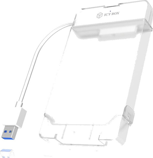 ICY BOX IB-AC703-U3 SATA til USB 3.0 Adapterkabel med deksel, 2.5" Harddiskkabinet, Hvit ICY BOX IB-AC703-U3 SATA til USB 3.0 Adapterkabel med deksel, 2.5" Harddiskkabinet, Hvit