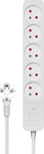 Savio Overspenningsvern Strømskinne 5 Stikkontakter 5m LZ-10