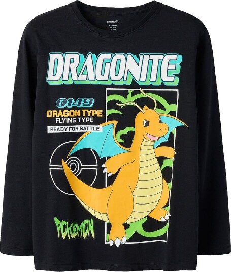 Name it - T-skjorte Nkmsyx Pokemon Ls Nreg Top Box - Svart