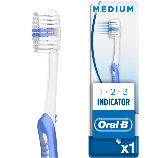 Oral B tannbørste 1 2 3 indikator Medium 40 Oral B tannbørste 1 2 3 indikator Medium 40
