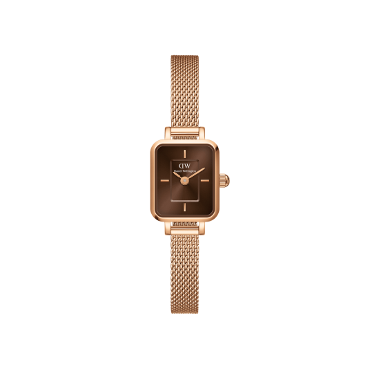 Daniel Wellington DW Watch Quadro Mini Melrose Amber 15.4x18.2mm MIC Rose Gold