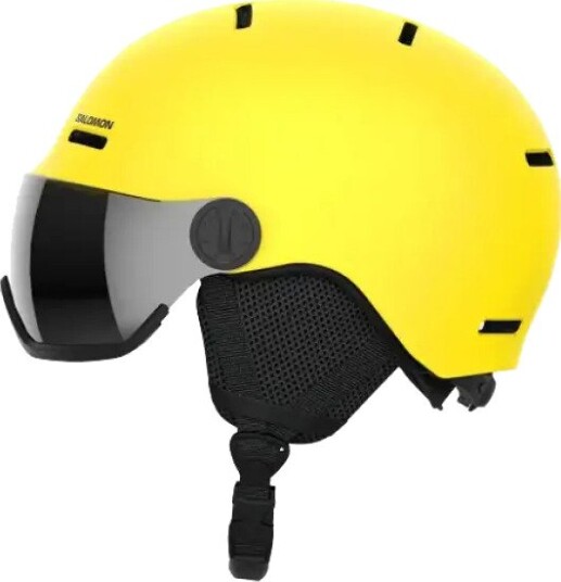 Salomon Orka Visor Skihjelm med Visir Junior Vibrant Yellow 49-53cm