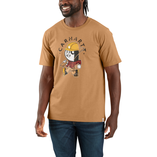 Carhartt Carpenter grafisk T skjorte Herre Hickory nut heather S