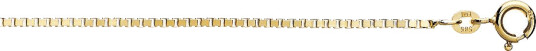 Veneziansk kjede i 585 gult gull 1,5 mm, 50 cm