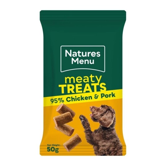 Natures Menu Dog Godbiter Med Kylling Og Svinekjøtt 50G