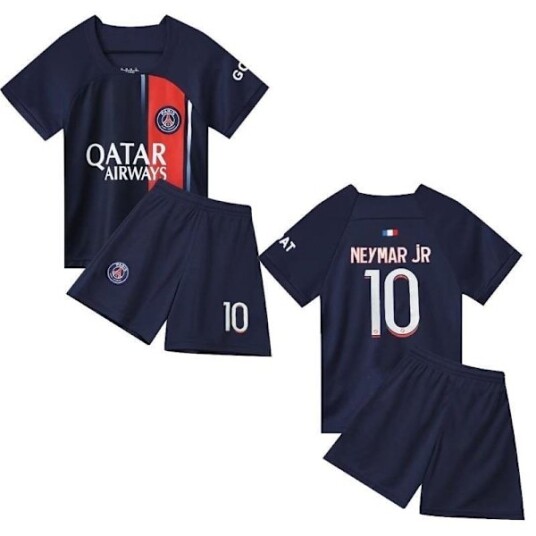 Paris Home No. 10 Neymar Jr. Barn Fotballtrøye og Shorts for V #20 120CM